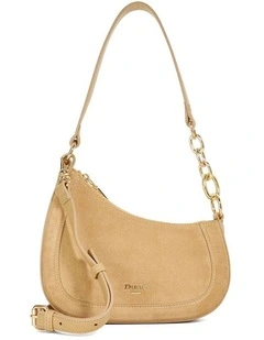 Direction Asymmetric Shoulder Bag in Taupe