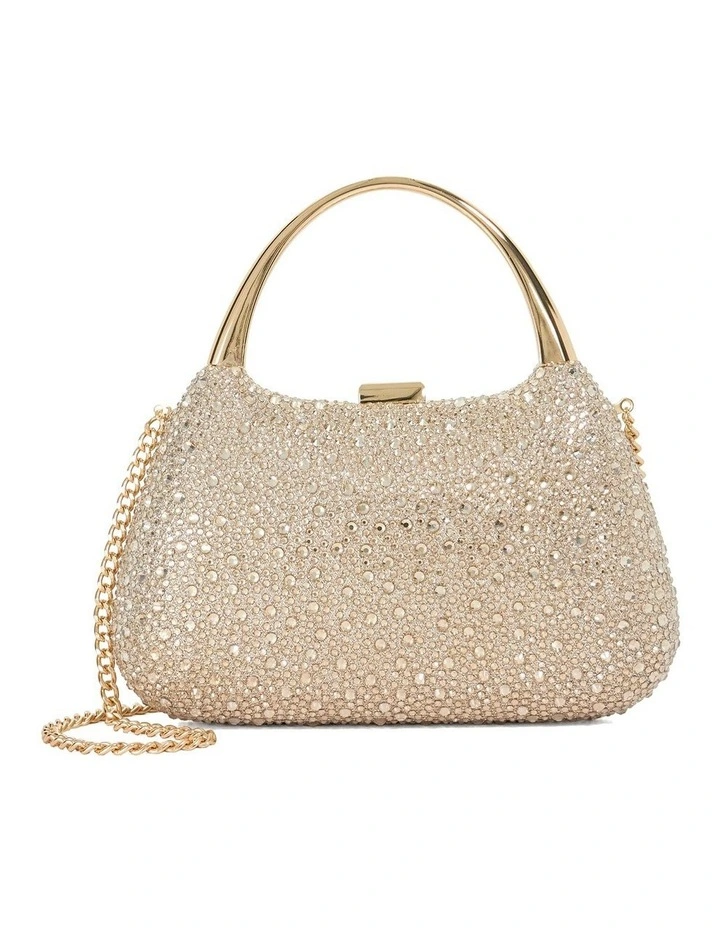 Beamings Diamante Hard Clutch in Gold image 1