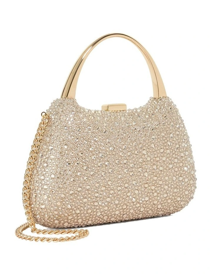 Beamings Diamante Hard Clutch in Gold image 3