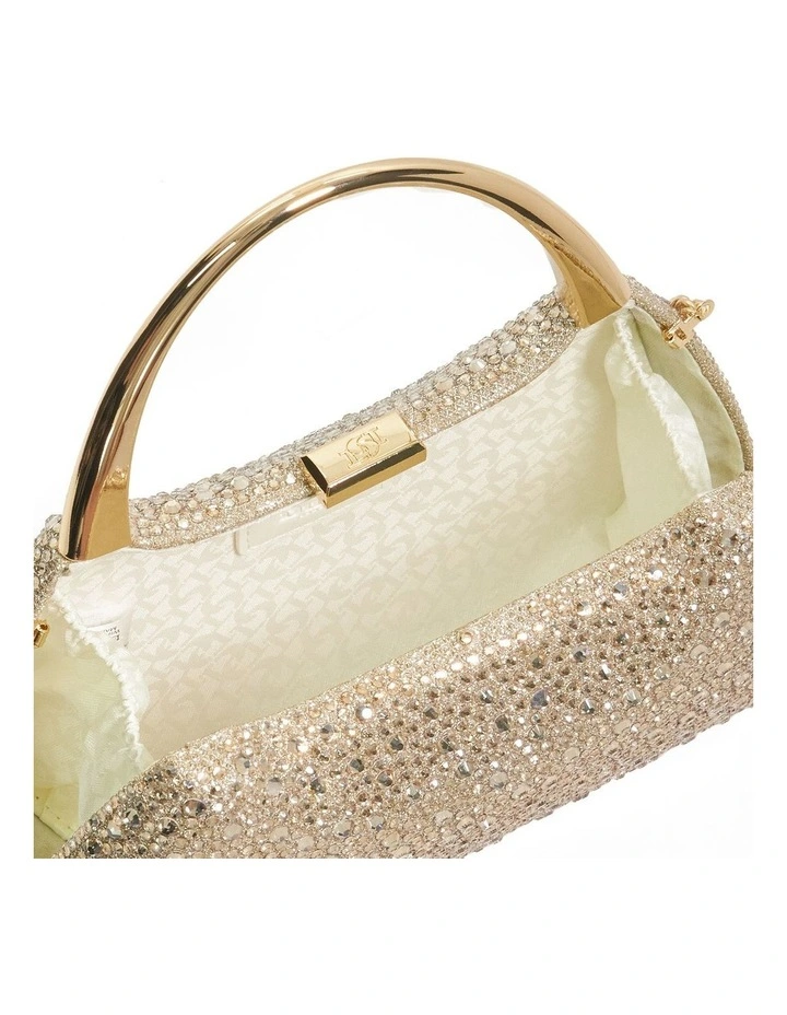Beamings Diamante Hard Clutch in Gold image 4