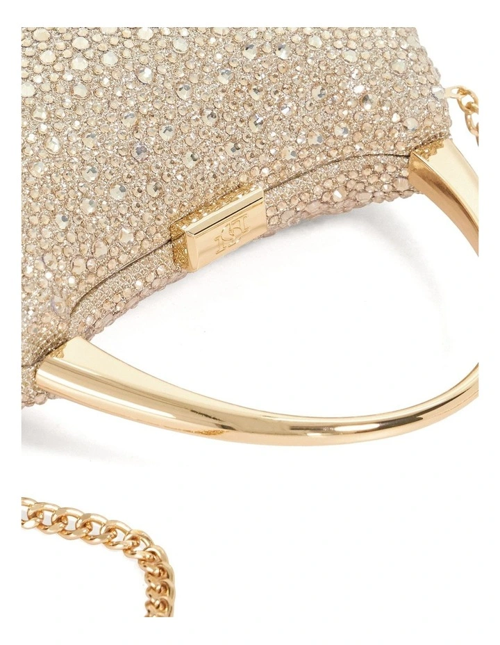 Beamings Diamante Hard Clutch in Gold image 6