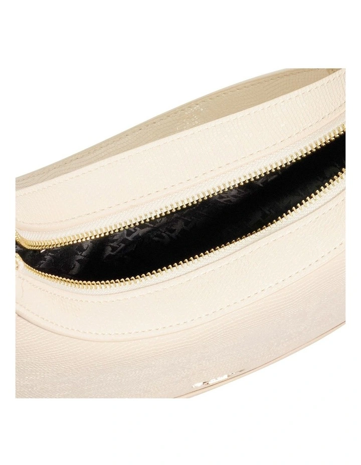 Diversion Small Curved Shoulder Bag In Cream image 3