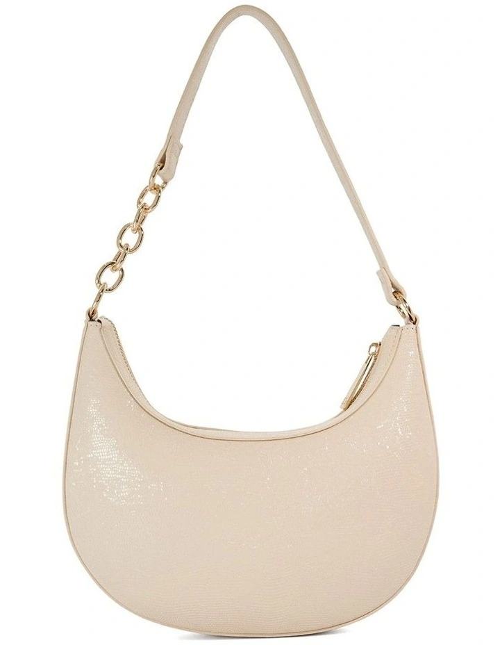 Diversion Small Curved Shoulder Bag In Cream image 4