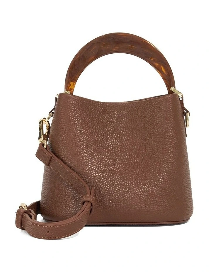 Dharla Top Handle Bag in Brown image 1