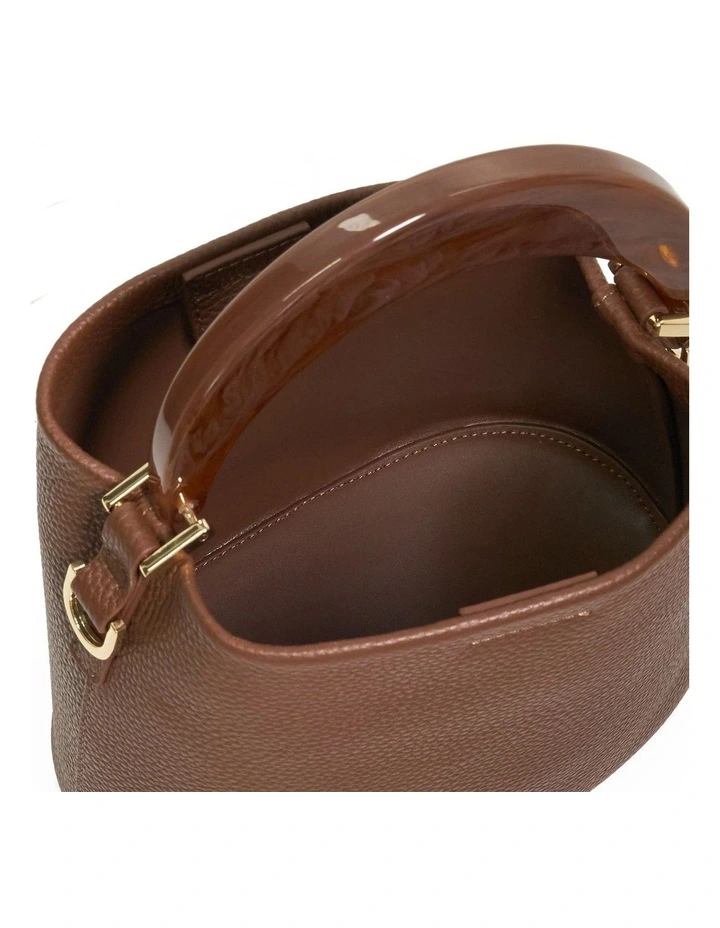 Dharla Top Handle Bag in Brown image 3