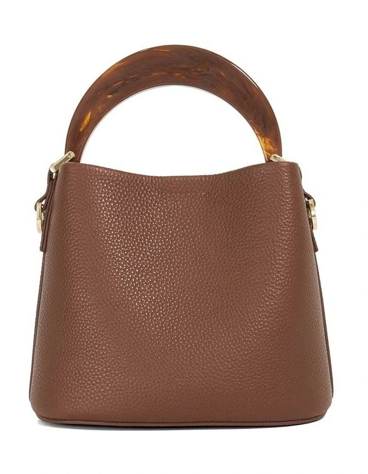 Dharla Top Handle Bag in Brown image 4