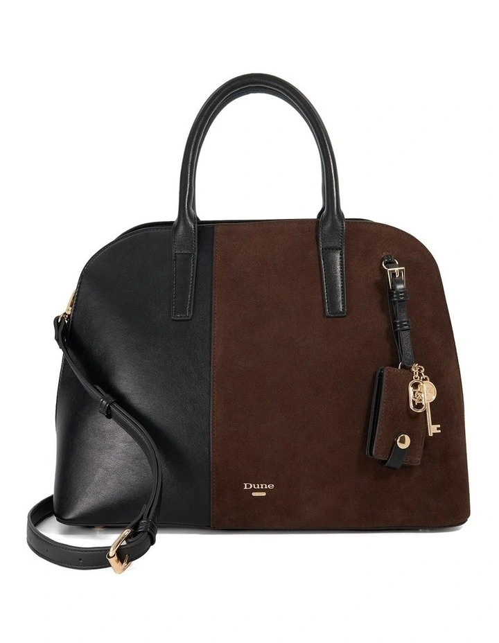 Dandelions Large Paneled Tote in Black image 1