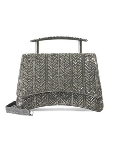 Bedazzle Clutch Bag In Pewter