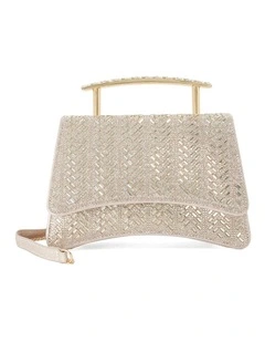 Bedazzle Clutch Bag In Gold