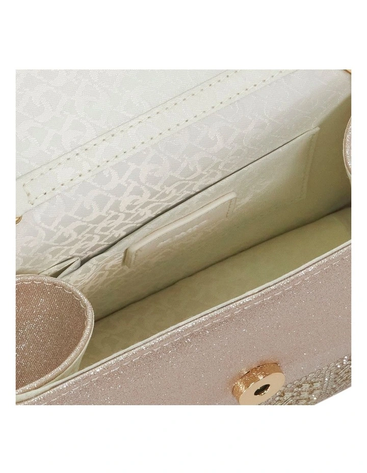 Bedazzle Clutch Bag In Gold image 4