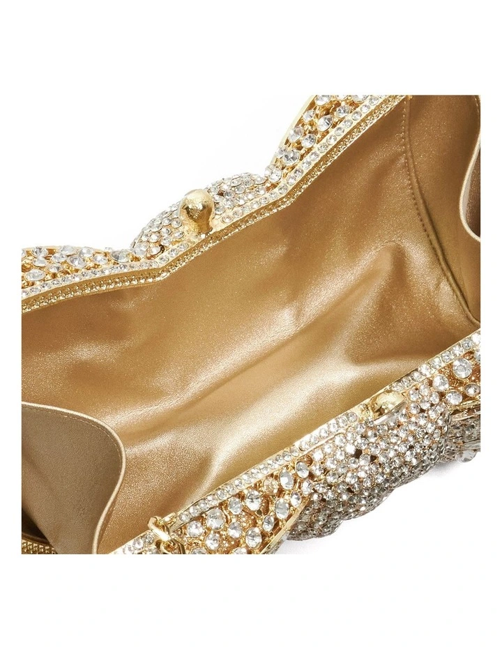 Enchant Clutch Bag In Gold image 4