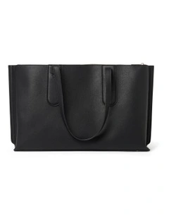 Clarissa Tag Laptop Tote in Black