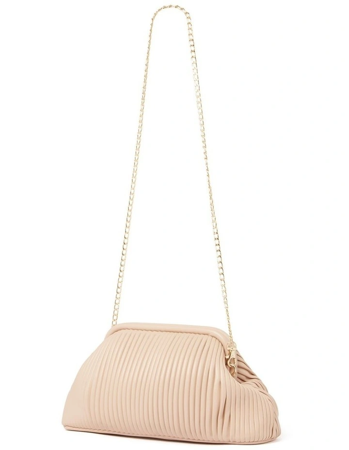 Winona Pleat Clutch in Nude image 2