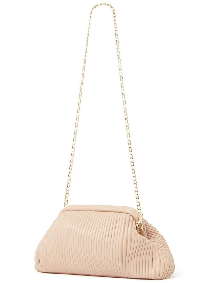 Winona Pleat Clutch in Nude image 3
