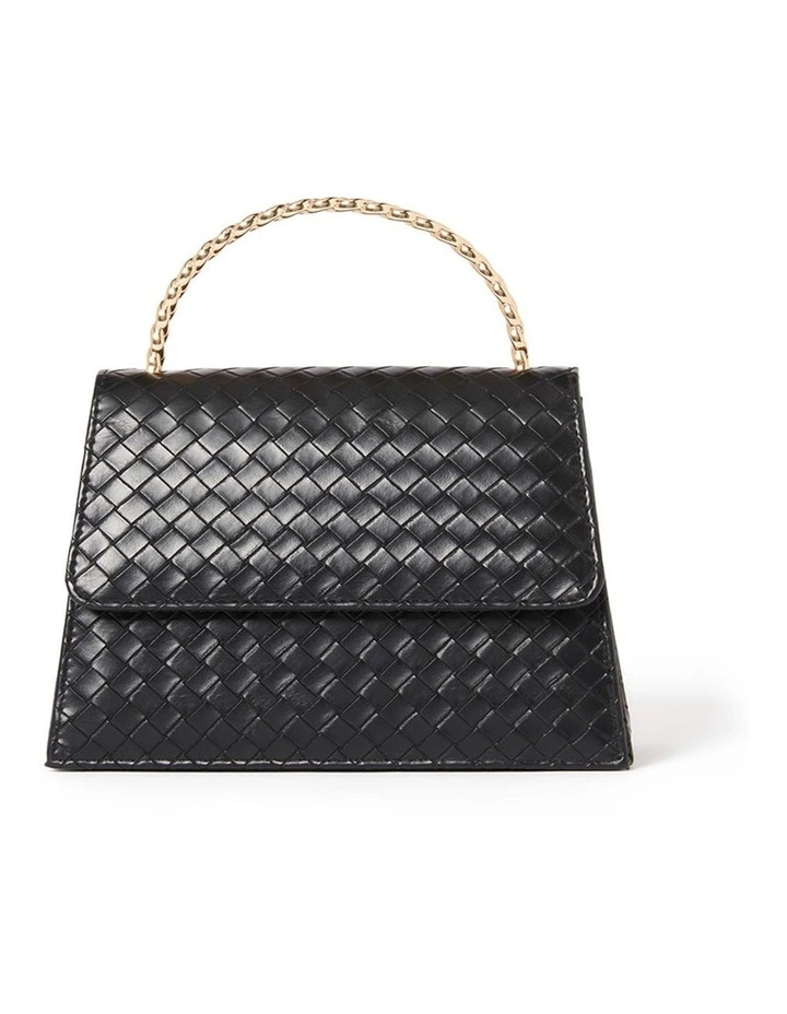 Drew Metal Handle Mini Bag in Black image 1