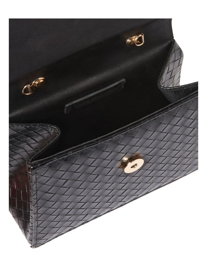 Drew Metal Handle Mini Bag in Black image 3