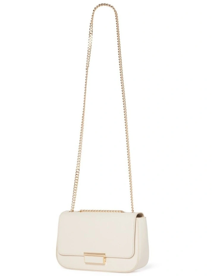 Raya Lock Crossbody Bag in Ivory image 4