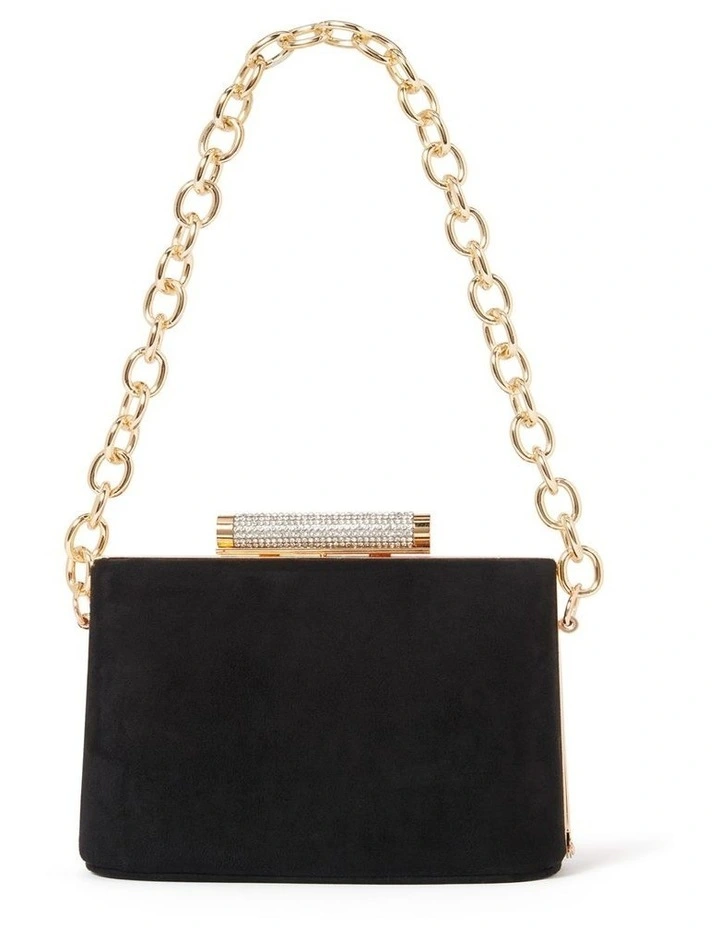 Davina Sparkle Clasp Clutch in Black image 1