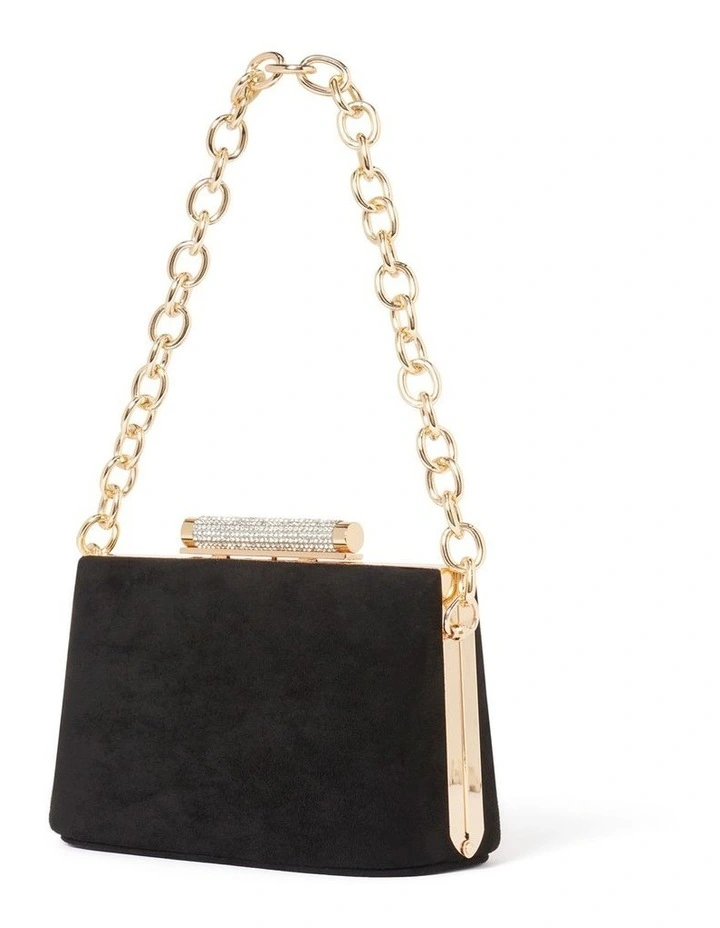 Davina Sparkle Clasp Clutch in Black image 4