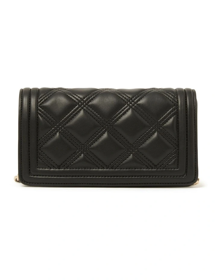 Esme Quilt Chain Crossbody Bag in Black image 1