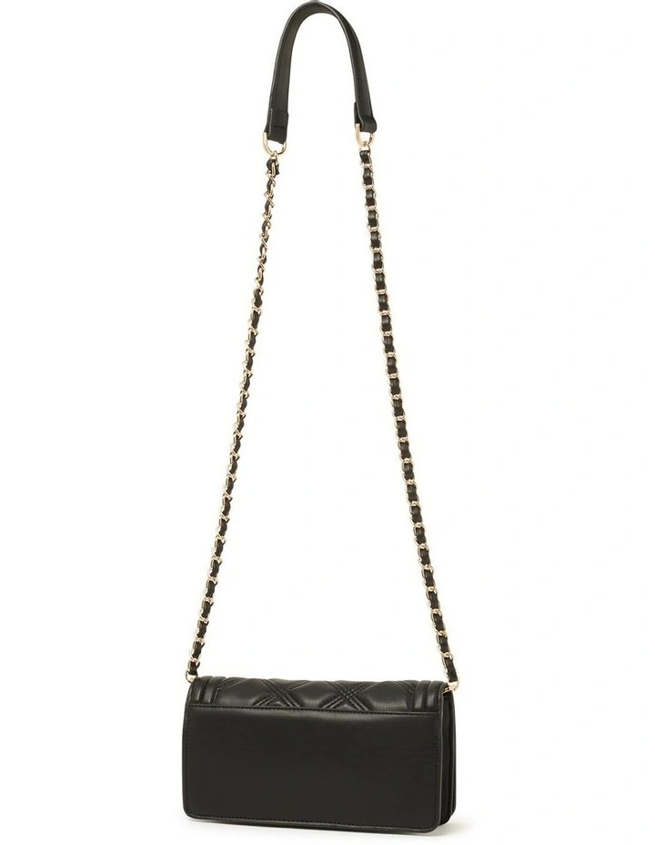Esme Quilt Chain Crossbody Bag in Black image 4