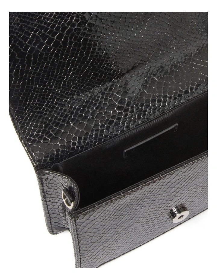 Signature Lucille Crystal Clutch in Black image 3