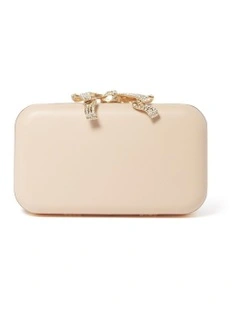 Tara Bow Metal Hardcase Cluth in Rose