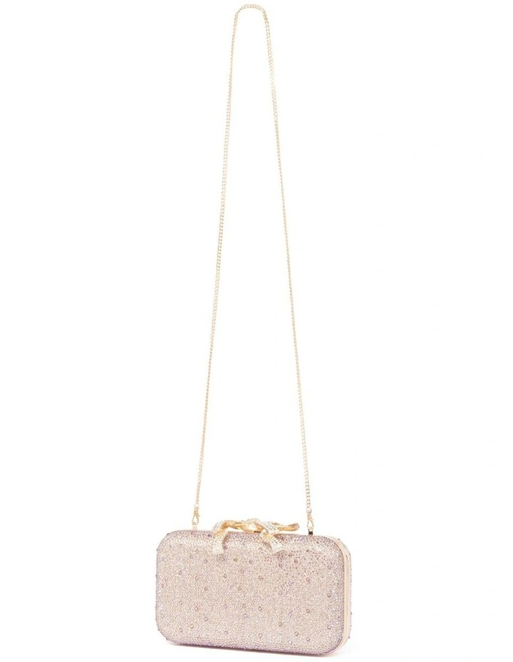 Tara Bow Metal Hardcase Clutch in Pink image 4