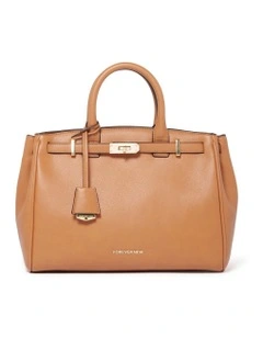 Signature Stephanie Tag Tote Bag in Brown