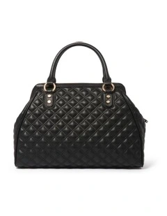 Signature Grace Quilted Tote Bag in Black