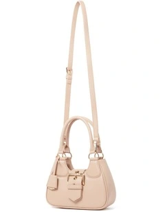 Signature Madison Buckle Moon Bag in Natural