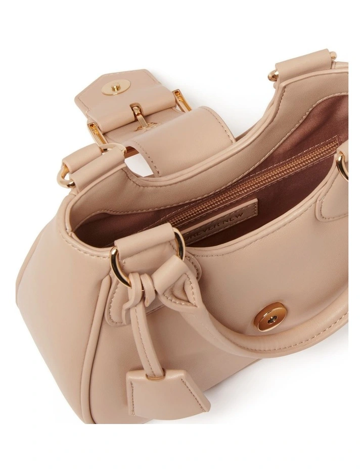 Signature Madison Buckle Moon Bag in Natural image 2