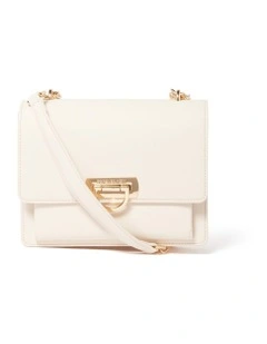 Signature Cassandra Chain Shoulder Bag in Natural