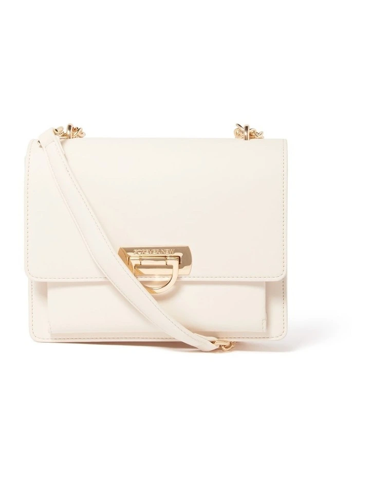 Signature Cassandra Chain Shoulder Bag in Natural image 1
