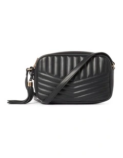 Signature Quinn Quilted Camera Bag in Black