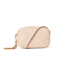 Signature Quinn Quilted Camera Bag in Natural