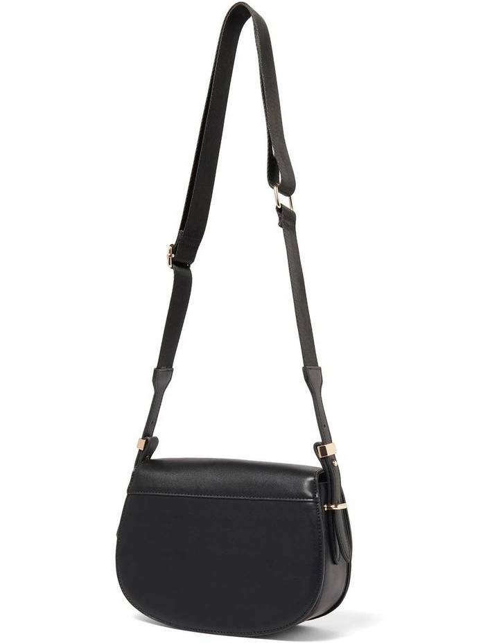 Amber Saddle Bag in Black image 3