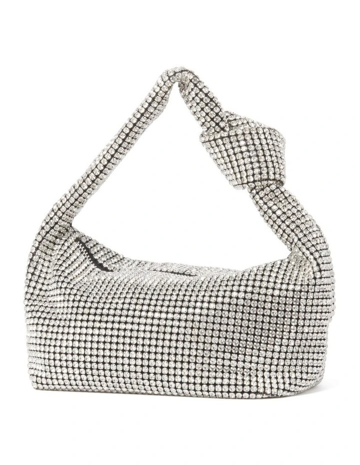 Signature Daphne Knot Embellished Bag in Silver image 2