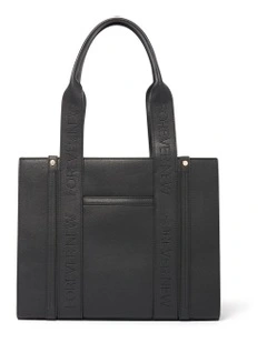 Signature Alison Structured Tote Bag in Black