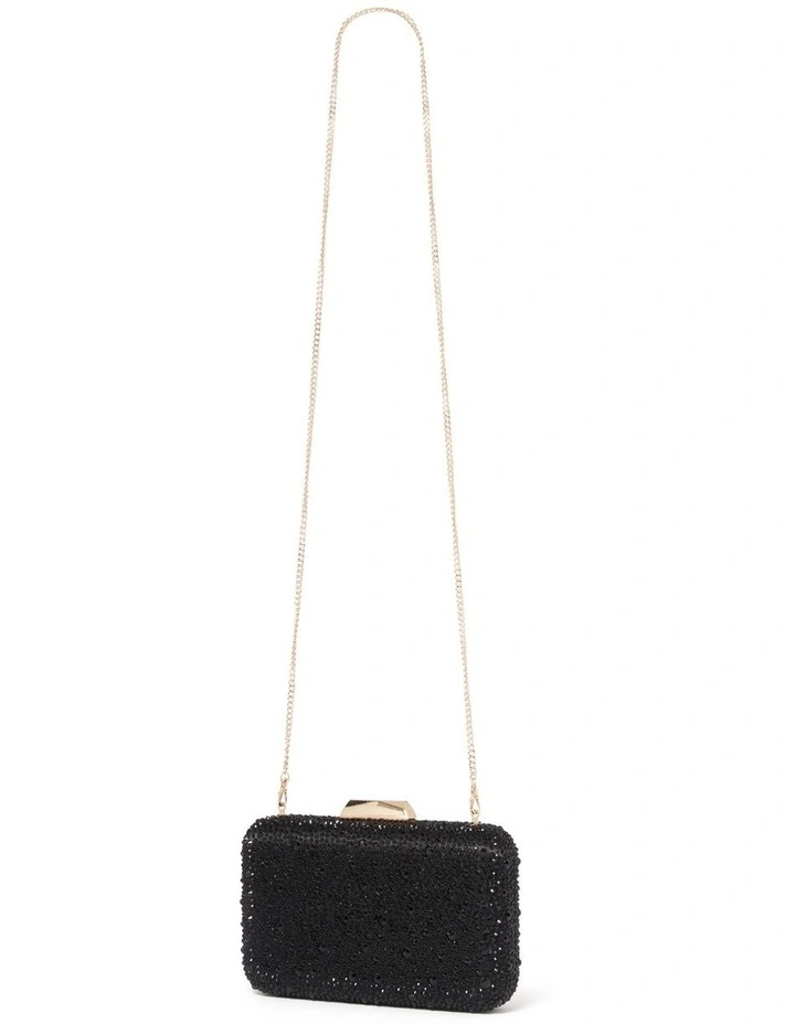 Signature Francesca Sparkle Hardcase Clutch in Black image 2