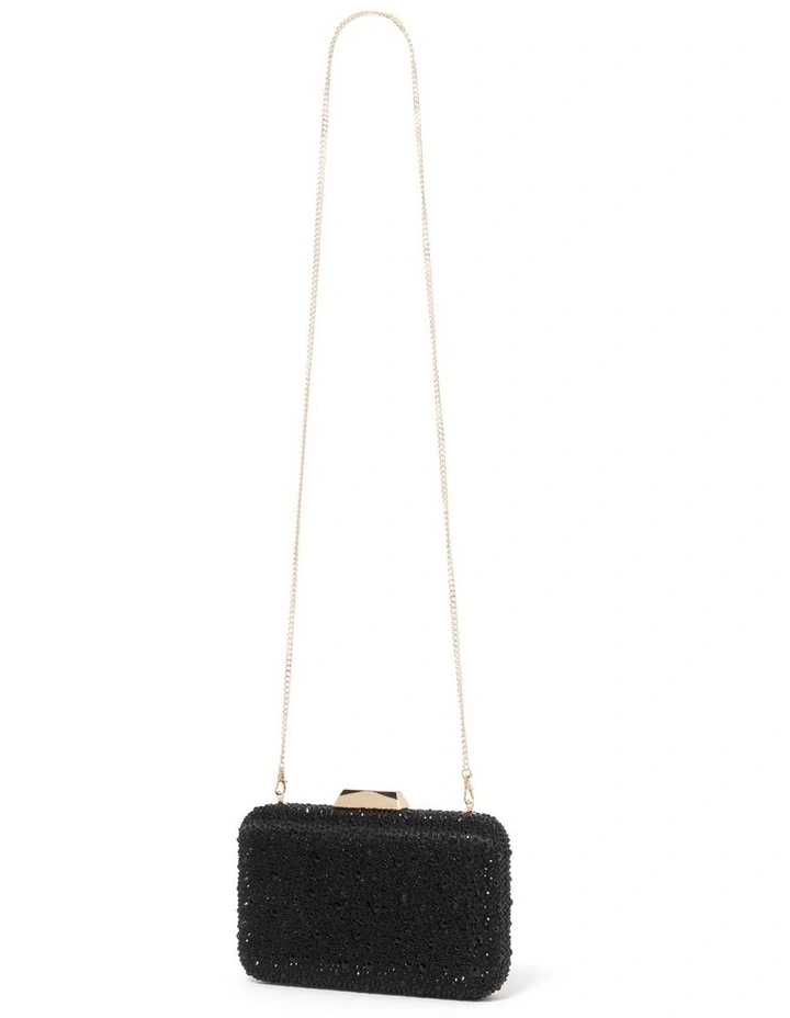 Signature Francesca Sparkle Hardcase Clutch in Black image 3
