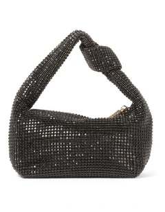 Signature Daphne Knot Embellished Bag in Black