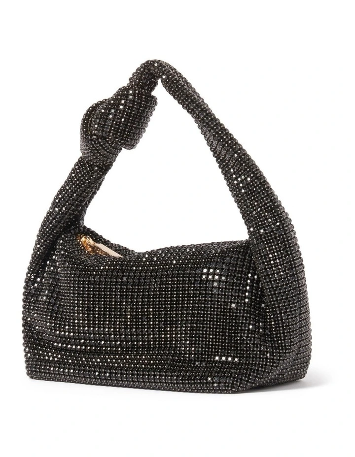Signature Daphne Knot Embellished Bag in Black image 2