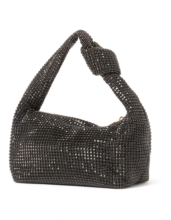 Signature Daphne Knot Embellished Bag in Black image 4