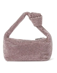 Signature Daphne Knot Embellished Bag in Purple