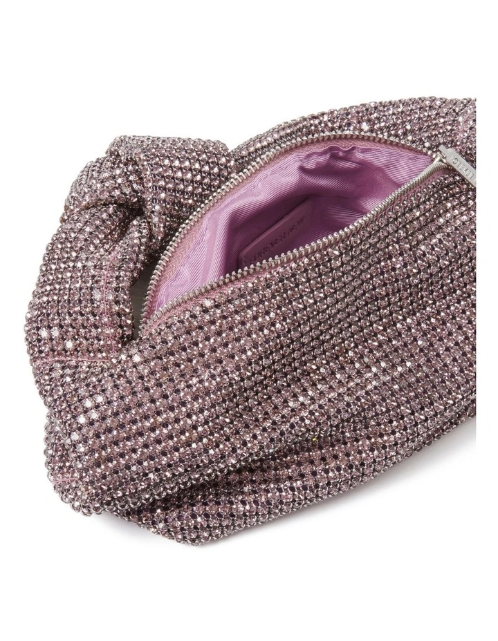 Signature Daphne Knot Embellished Bag in Purple image 3