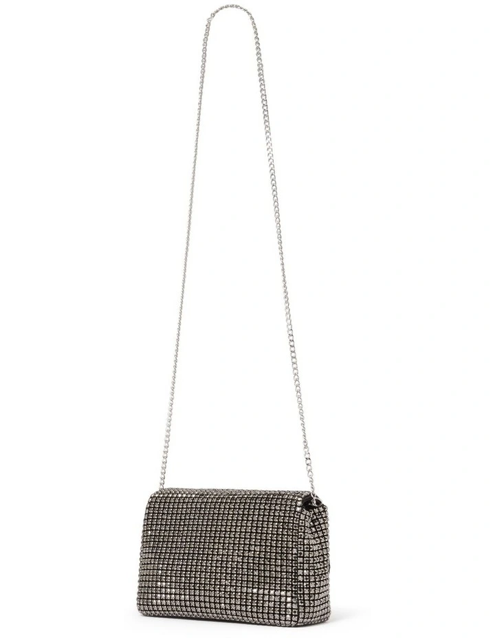 Signature Eden Embellished Clutch in Silver image 2