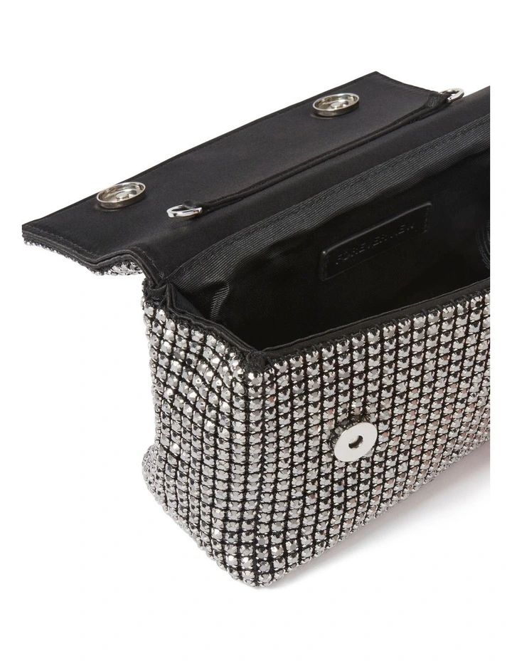 Signature Eden Embellished Clutch in Silver image 3