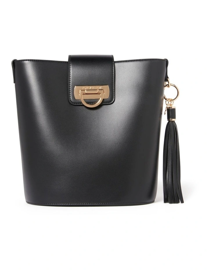 Signature Brandi Bucket Bag in Black image 1