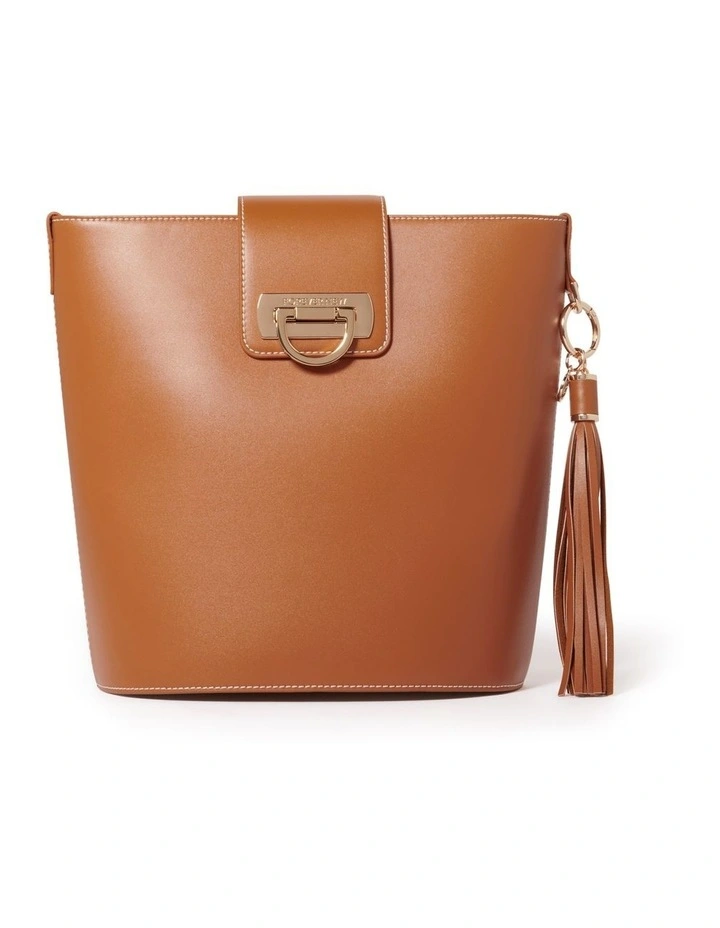 Signature Brandi Bucket Bag in Brown image 1